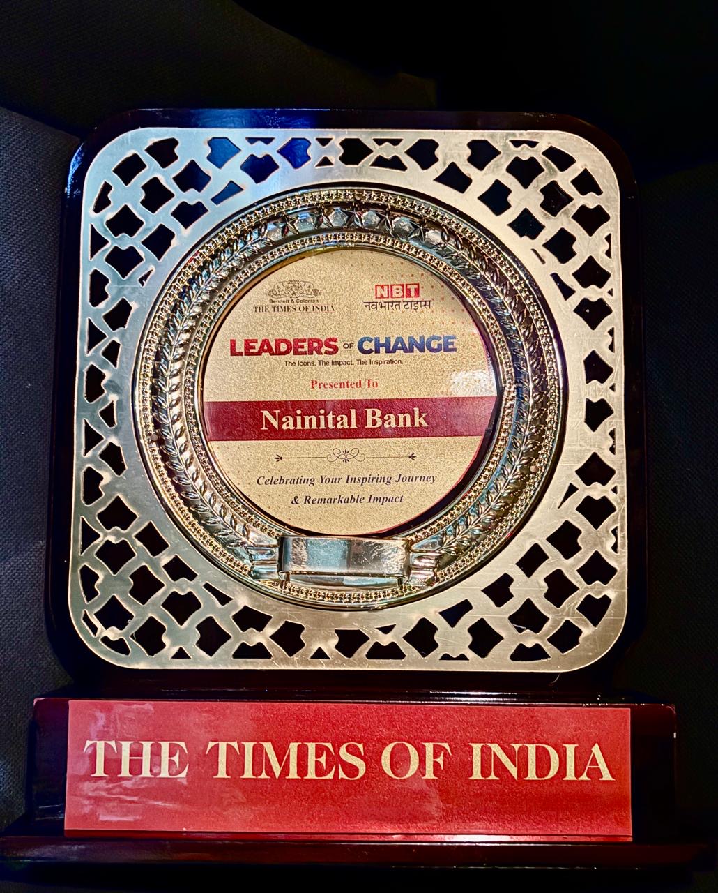 Leaders of Change – Nainital Bank | The Icons. The Impact. The Inspiration. – Presented by The Times of India & Navbharat Times (NBT)