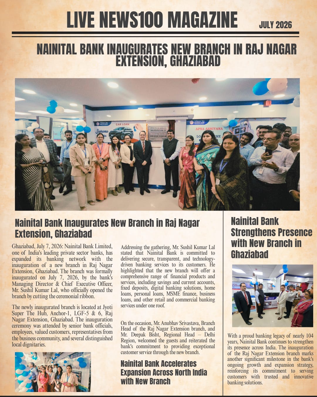 Inauguration Ceremony of New Branch - Rajnagar Extension Branch.